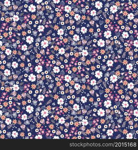 Tiny flowers vintage retro style background seamless pattern texture. Millefleur floral textile pattern.. Tiny flowers vintage retro style background seamless pattern texture.