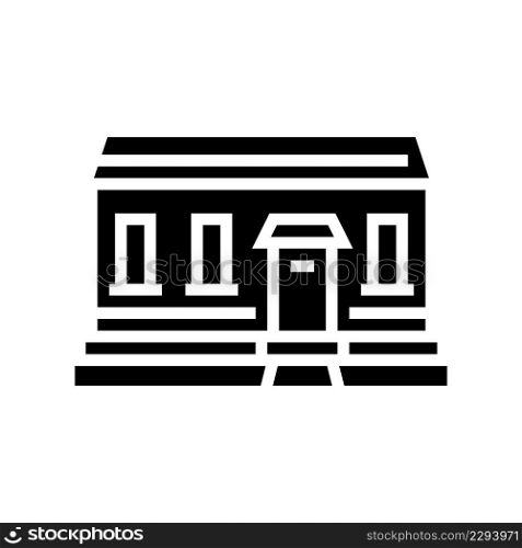 tiny home glyph icon vector. tiny home sign. isolated contour symbol black illustration. tiny home glyph icon vector illustration
