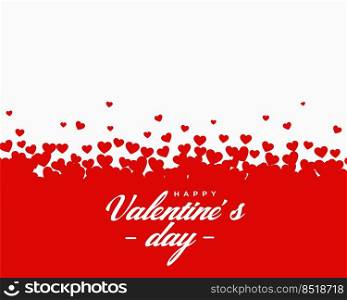 tiny red hearts flat valentines day background