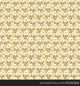 tiny sweet flower in yellow background seamless pattern