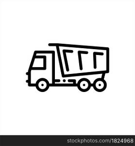 Tipper Truck Icon, Dump Truck, Dumper Truck Icon Vector Art Illustration