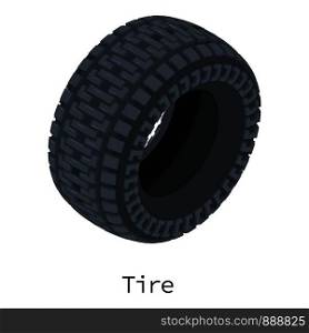 Tire icon. Isometric illustration of tire vector icon for web. Tire icon, isometric 3d style