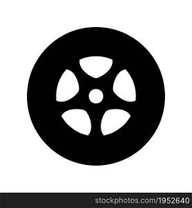 tire icon vector solid style