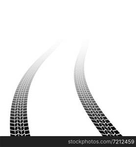 Tire track background isolated on white background