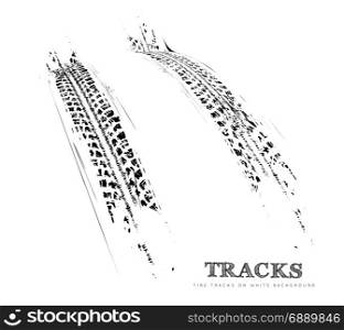 Tire tracks background. Vector illustration