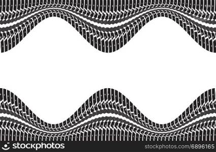 Tire tracks. Vector illustration on white background. Tire tracks vector