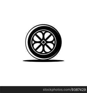 Tire vector icon illustration design template