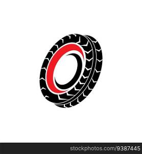 Tire vector icon illustration design template