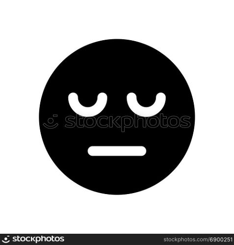 tired emoji, icon on isolated background