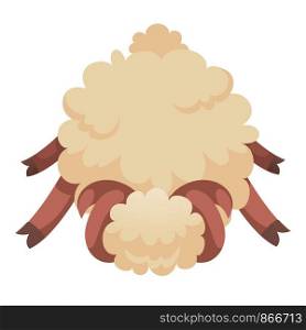 Tired sheep icon. Cartoon of tired sheep vector icon for web design isolated on white background. Tired sheep icon, cartoon style