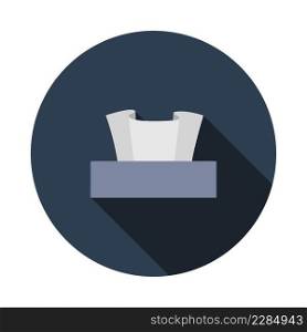 Tissue Paper Icon. Flat Circle Stencil Design With Long Shadow. Vector Illustration.