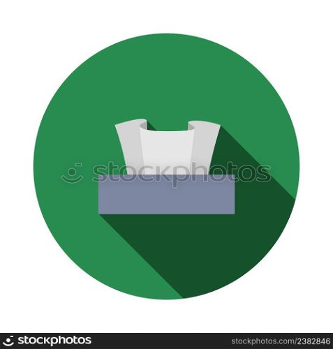 Tissue Paper Icon. Flat Circle Stencil Design With Long Shadow. Vector Illustration.