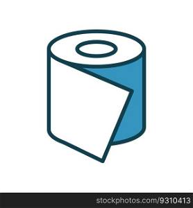 Tissue roll, toilet paper icon vector