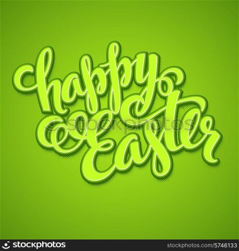 Title Happy Easter. Hand drawn lettering. Vector illustration