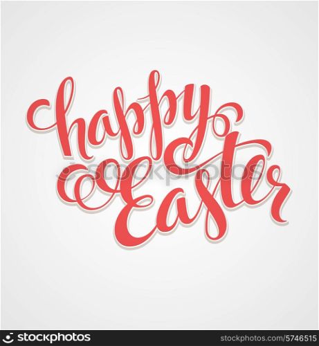 Title Happy Easter. Hand drawn lettering. Vector illustration. Title Happy Easter. Hand drawn lettering