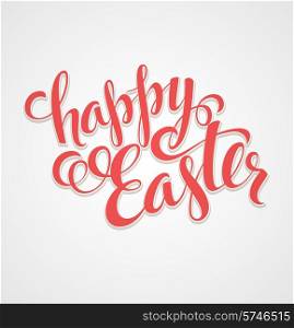 Title Happy Easter. Hand drawn lettering. Vector illustration. Title Happy Easter. Hand drawn lettering