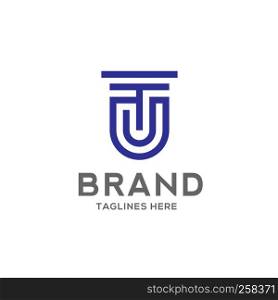 TJ letter logo design vector illustration template, T letter logo vector, letter T and J logo vector, creative Letter TJ letter logo