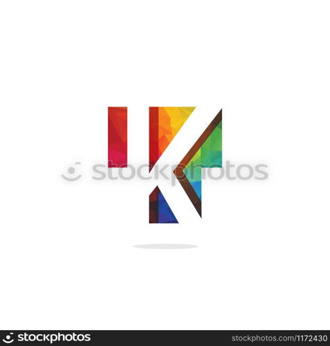 TK Letter Logo Vector Design Template.