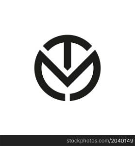 TM monogram logo design illustration