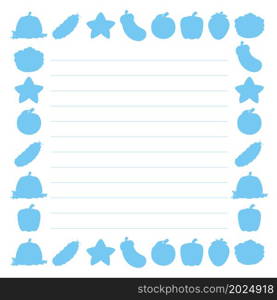 To do list for kids. Empty template. Isolated color vector illustration. Cartoon style. For the diary, notebook, bookmark.