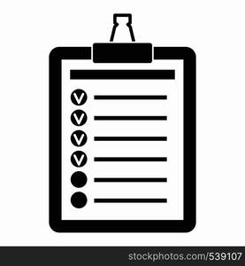 To do list icon in simple style on a white background. To do list icon, simple style