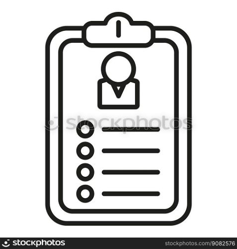To do list icon outline vector. Human work. Company staff. To do list icon outline vector. Human work