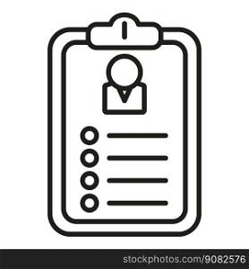 To do list icon outline vector. Human work. Company staff. To do list icon outline vector. Human work