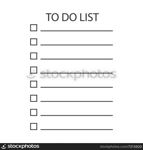 To do list paper list. Vector eps10