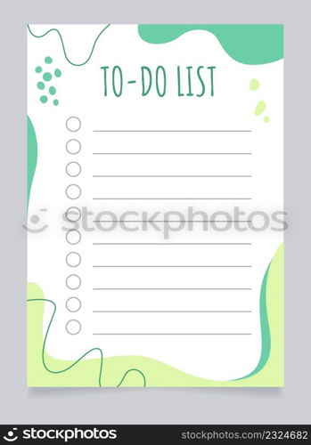 To-do list worksheet design template. Blank printable goal setting sheet. Time management s&le. Scheduling page for organizing personal tasks. Amatic SC Bold, Oxygen Regular fonts used. To-do list worksheet design template