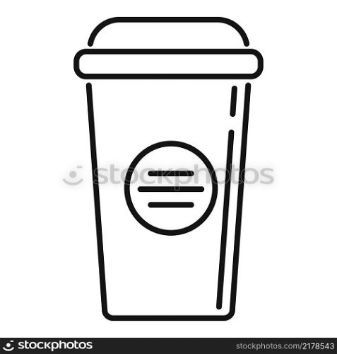 To go coffee cup icon outline vector. Cafe cappuccino. Morning drink. To go coffee cup icon outline vector. Cafe cappuccino