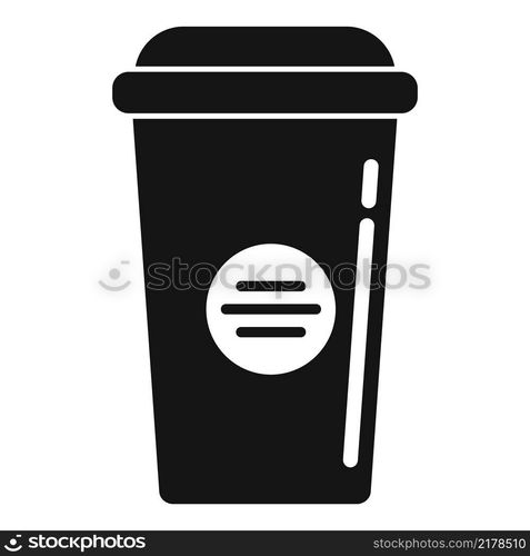 To go coffee cup icon simple vector. Cafe cappuccino. Morning drink. To go coffee cup icon simple vector. Cafe cappuccino