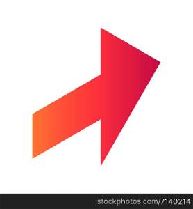 To right arrow icon. Isometric of to right arrow vector icon for web design isolated on white background. To right arrow icon, isometric style