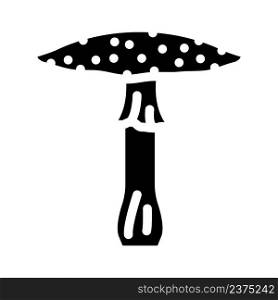 toadstool mushroom glyph icon vector. toadstool mushroom sign. isolated contour symbol black illustration. toadstool mushroom glyph icon vector illustration
