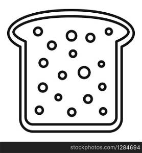 Toast icon. Outline toast vector icon for web design isolated on white background. Toast icon, outline style