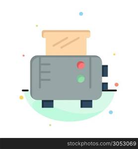 Toast, Toast Machine, Toaster Abstract Flat Color Icon Template