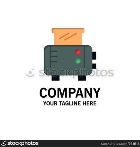 Toast, Toast Machine, Toaster Business Logo Template. Flat Color