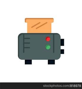 Toast, Toast Machine, Toaster Flat Color Icon. Vector icon banner Template
