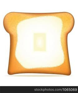toast with butter vector illustration isolated on white background