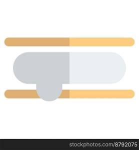 Toasted s&rsquo;more outline vector illustration