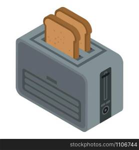 Toaster device icon. Isometric of toaster device vector icon for web design isolated on white background. Toaster device icon, isometric style