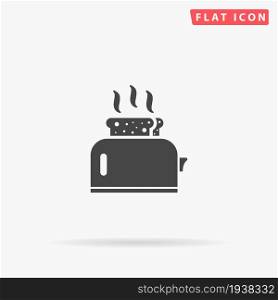 Toaster flat vector icon. Hand drawn style design illustrations.. Toaster flat vector icon