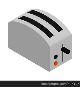 Toaster icon in isometric 3d style on white background. Toaster icon, isometric 3d style