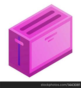 Toaster icon. Isometric of toaster vector icon for web design isolated on white background. Toaster icon, isometric style