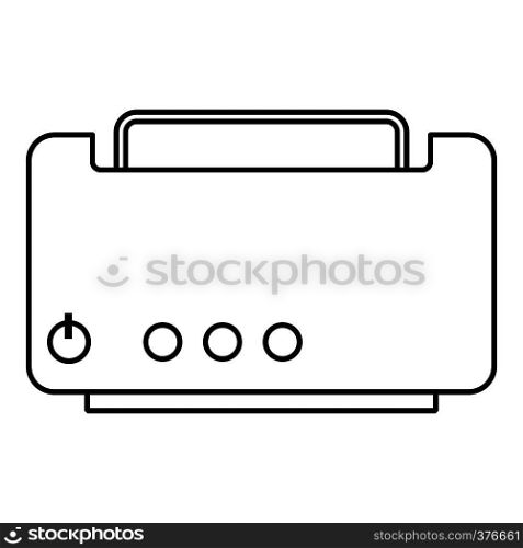 Toaster icon. Outline illustration of toaster vector icon for web. Toaster icon, outline style