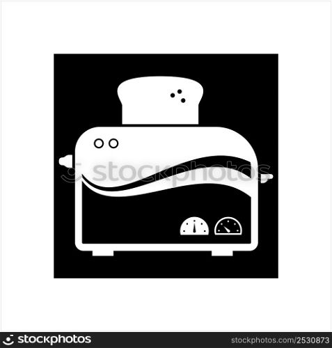 Toaster Icon, Toaster Vector Art Illustration