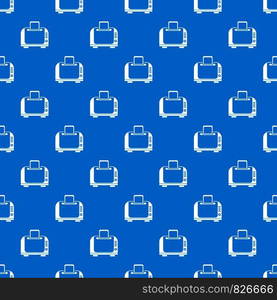 Toaster pattern repeat seamless in blue color for any design. Vector geometric illustration. Toaster pattern seamless blue