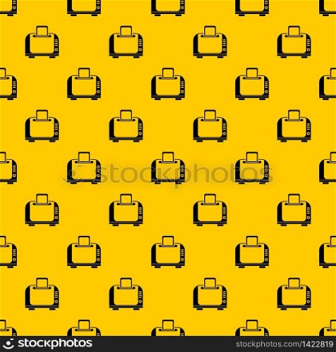 Toaster pattern seamless vector repeat geometric yellow for any design. Toaster pattern vector