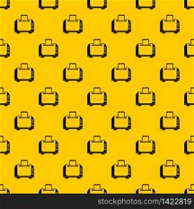 Toaster pattern seamless vector repeat geometric yellow for any design. Toaster pattern vector