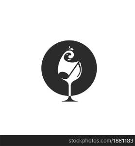 toasting wine glass icon vector illustration design template