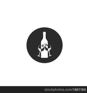 toasting wine glass icon vector illustration design template